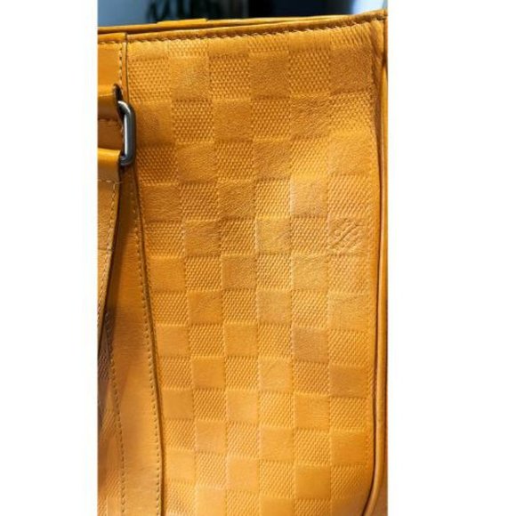 RARE!!!! LOUIS VUITTON TADAO MUSTARD DAMIER BAG - Picture 5 of 16